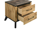 Kaywood 2-drawer Nightstand Bedside Table Natural Pine | King | Brown | Weathered Brown / Natural Pine | 225002