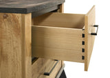 Kaywood 2-drawer Nightstand Bedside Table Natural Pine | King | Brown | Weathered Brown / Natural Pine | 225002