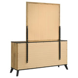 Kaywood 6-drawer Dresser and Mirror Natural Pine | Brown | Weathered Brown / Natural Pine | 225003M