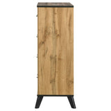 Kaywood 4-drawer Bedroom Chest of Drawers Natural Pine | Brown | Weathered Brown / Natural Pine | 225005