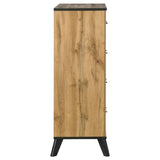 Kaywood 4-drawer Bedroom Chest of Drawers Natural Pine | Brown | Weathered Brown / Natural Pine | 225005