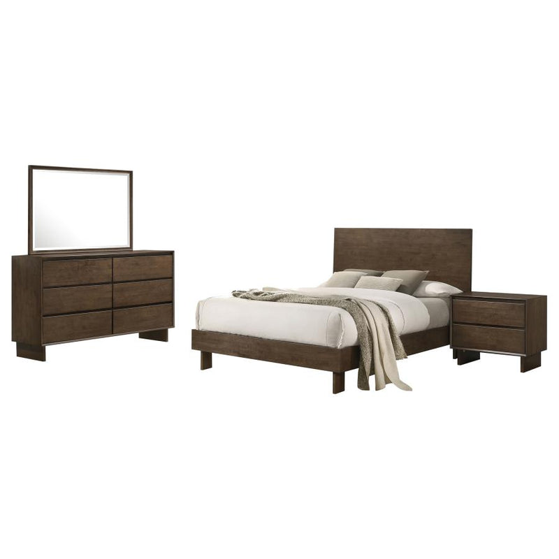 Glenwood 4-piece Bedroom Set Warm Brown