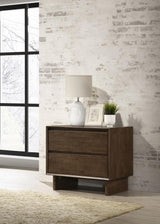 Glenwood 2-drawer Nightstand Bedside Table Warm Brown | Brown | Warm Brown | 225012
