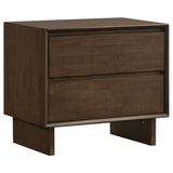 Glenwood 2-drawer Nightstand Bedside Table Warm Brown | Brown | Warm Brown | 225012