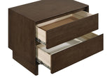 Glenwood 2-drawer Nightstand Bedside Table Warm Brown | Brown | Warm Brown | 225012