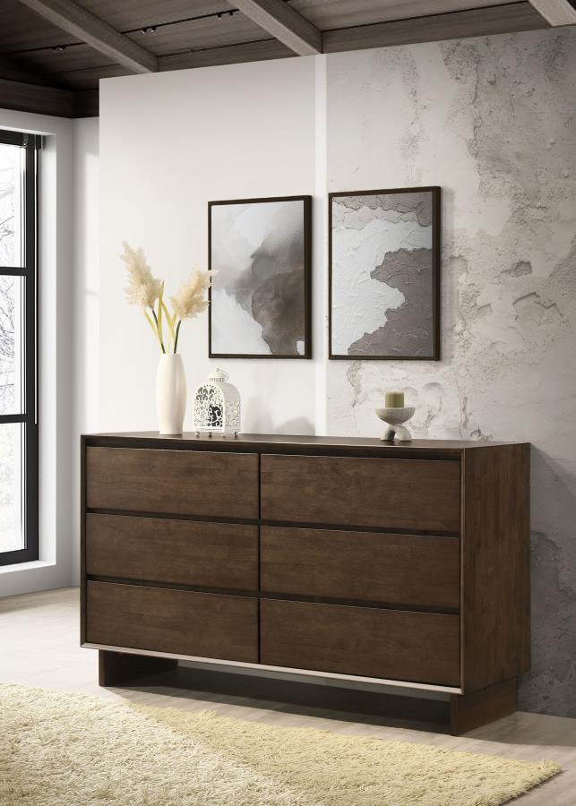 Glenwood 6-drawer Dresser Cabinet Warm Brown | Brown | Warm Brown | 225013