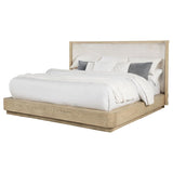Kailani 52-inch Eastern King Wingback Bed Beige Oak | Beige | Beige Oak | 225041KE