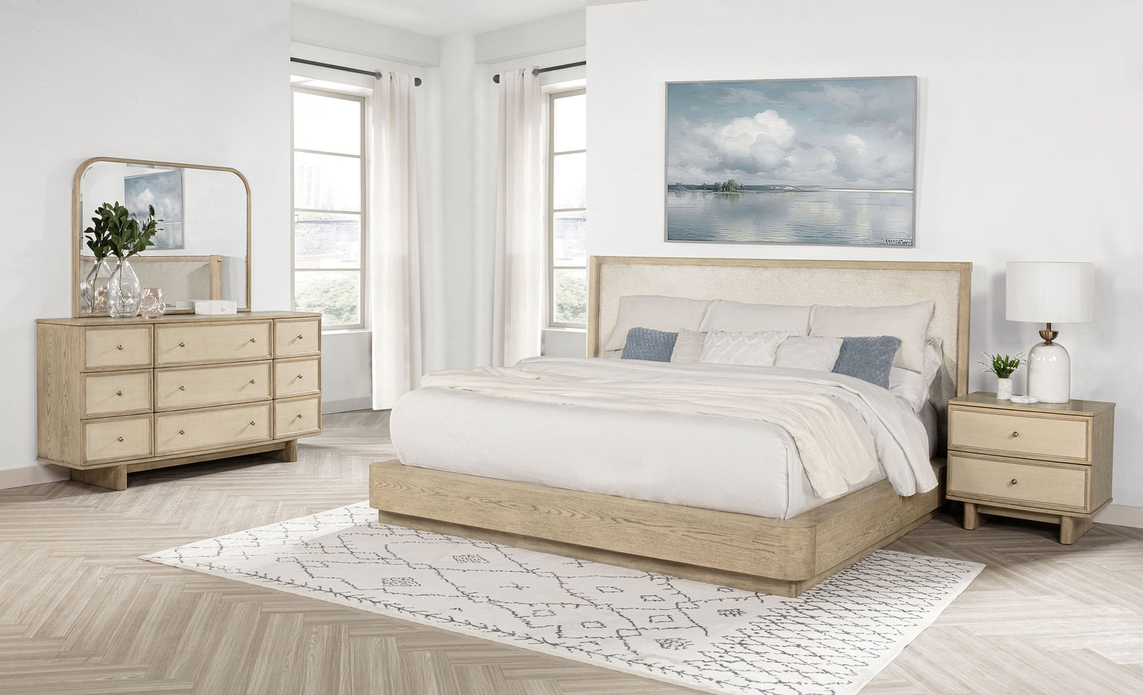 Kailani 4-piece Queen Bedroom Set Beige Oak | Queen / 4-piece | 225041Q-S4