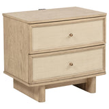 Kailani 2-drawer Nightstand Bedside Table Beige Oak | Beige | Beige Oak | 225042