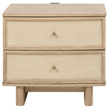 Kailani 2-drawer Nightstand Bedside Table Beige Oak | Beige | Beige Oak | 225042