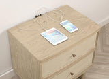 Kailani 2-drawer Nightstand Bedside Table Beige Oak | Beige | Beige Oak | 225042