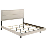 Trenton 54-inch Wood Eastern King Panel Bed Rustic Cream | Ivory | Rustic Cream | 225061KE