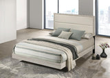 Trenton 54-inch Wood Queen Panel Bed Rustic Cream | Ivory | Rustic Cream | 225061Q