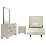 Trenton 4-piece Twin Bedroom Set Rustic Cream | Gallery | 225061T-S4 225061F-S4 225061Q-S4 225061KE-S4 225061T-S5 225061F-S5 225061Q-S5 225061KE-S5