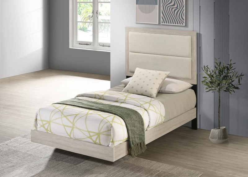 Trenton 54-inch Wood Panel Bed Rustic Cream