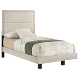 Trenton 54-inch Wood Twin Panel Bed Rustic Cream | Twin | Ivory | Rustic Cream | 225061T