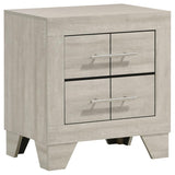 Trenton 2-drawer Nightstand Bedside Table Rustic Cream | Ivory | Rustic Cream | 225062