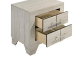 Trenton 2-drawer Nightstand Bedside Table Rustic Cream | Ivory | Rustic Cream | 225062