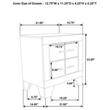 Trenton 2-drawer Nightstand Bedside Table Rustic Cream | Ivory | Rustic Cream | 225062