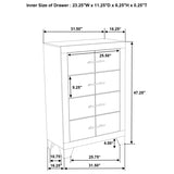Trenton 4-drawer Bedroom Chest of Drawers Rustic Cream | Beige | Rustic Cream | 225065