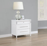 Gracemont 3-drawer Bedroom Nightstand Bedside Table White | White | 225072