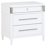 Gracemont 3-drawer Bedroom Nightstand Bedside Table White | White | 225072