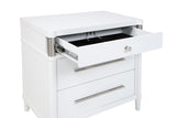 Gracemont 3-drawer Bedroom Nightstand Bedside Table White | White | 225072