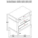 Gracemont 3-drawer Bedroom Nightstand Bedside Table White | White | 225072