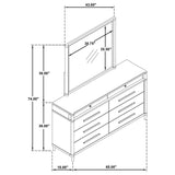 Gracemont 8-drawer Bedroom Dresser with Mirror White | White | 225073M