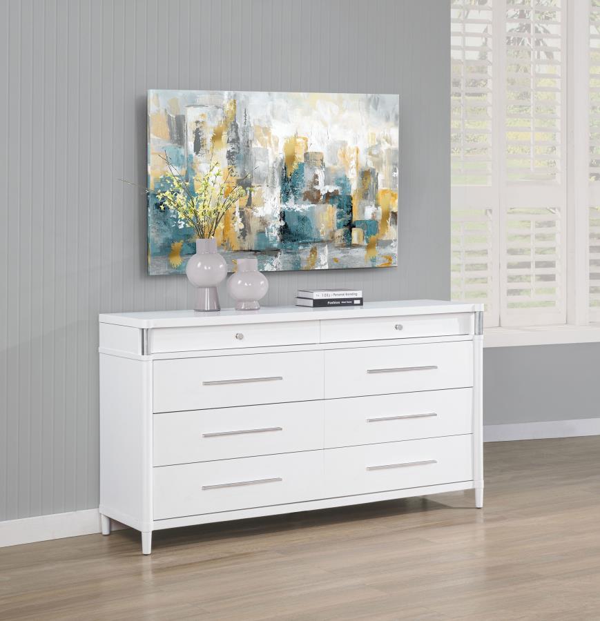 Gracemont 8-drawer Bedroom Dresser Cabinet White | White | 225073