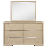 Ladera 6-drawer Bedroom Dresser and Mirror Light Elm | Beige | Light Elm | 225083M