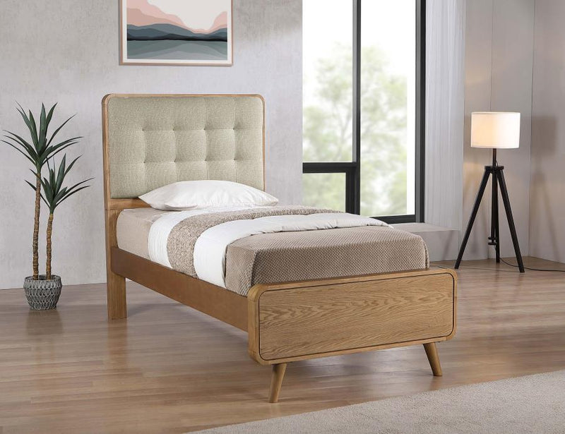 Robyn Wood Platform Bed Light Ash