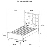 Robyn Wood Twin Platform Bed Light Ash | Twin | Beige | Light Ash | 225091T