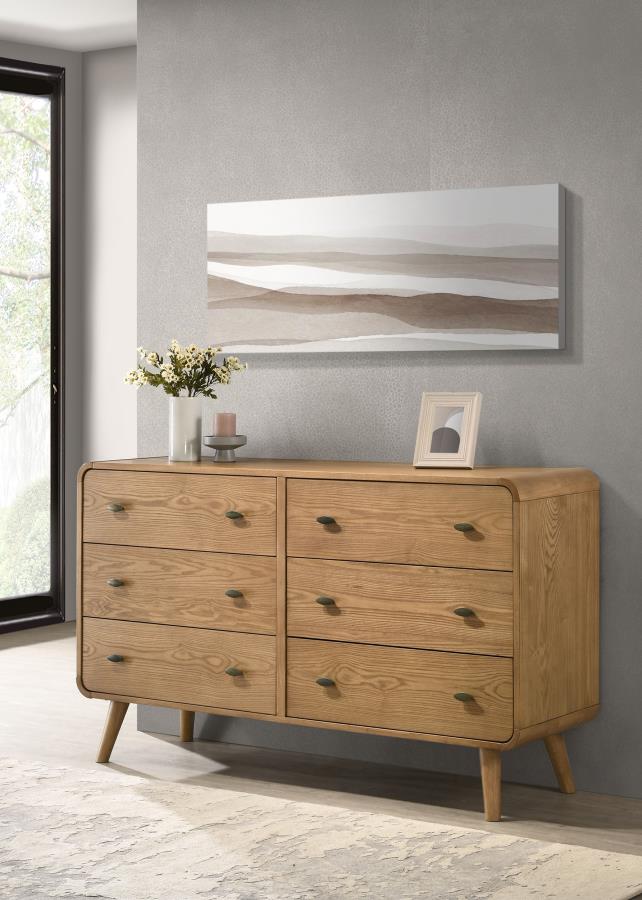Robyn 6-drawer Bedroom Dresser Light Ash | Beige | Light Ash | 225093