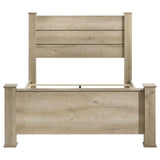 Oakglen 55-inch Eastern King Panel Bed Weathered Oak | Beige | Weathered Oak | 225101KE