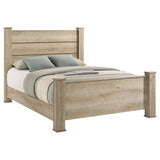 Oakglen 55-inch California King Panel Bed Weathered Oak | Beige | Weathered Oak | 225101KW
