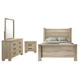 Oakglen 4-piece Queen Bedroom Set Weathered Oak | Gallery | 225101Q-S4 225101KE-S4 225101KW-S4 225101Q-S5 225101KE-S5 225101KW-S5