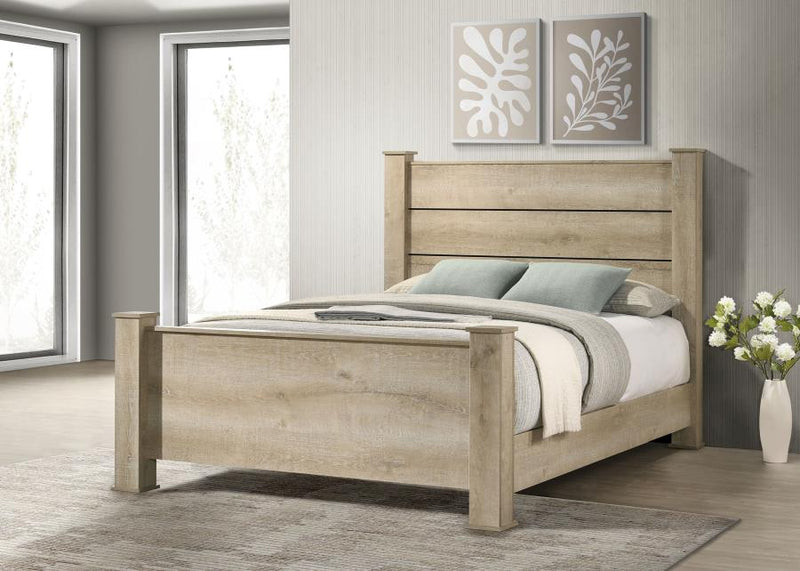 Oakglen 55-inch Panel Bed Weathered Oak