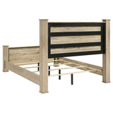 Oakglen 55-inch Queen Panel Bed Weathered Oak | Queen | Beige | Weathered Oak | 225101Q