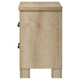 Oakglen 2-drawer Nightstand Bedside Table Weathered Oak | Beige | Weathered Oak | 225102