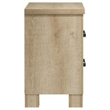 Oakglen 2-drawer Nightstand Bedside Table Weathered Oak | Beige | Weathered Oak | 225102