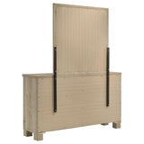 Oakglen 6-drawer Bedroom Dresser and Mirror Weathered Oak | Beige | Weathered Oak | 225103M