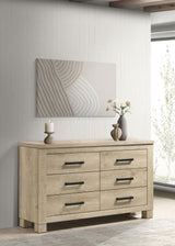 Oakglen 6-drawer Bedroom Dresser Weathered Oak | Beige | Weathered Oak | 225103