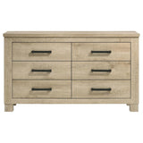 Oakglen 6-drawer Bedroom Dresser Weathered Oak | Beige | Weathered Oak | 225103