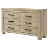 Oakglen 6-drawer Bedroom Dresser Weathered Oak | Beige | Weathered Oak | 225103