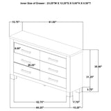 Oakglen 6-drawer Bedroom Dresser Weathered Oak | Beige | Weathered Oak | 225103