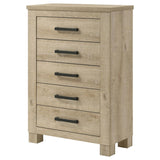 Oakglen 5-drawer Bedroom Chest of Drawers Weathered Oak | King | Beige | Weathered Oak | 225105