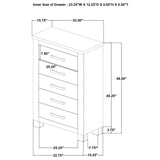 Oakglen 5-drawer Bedroom Chest of Drawers Weathered Oak