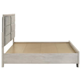 Farre Eastern King Upholstered Storage Platform Bed Washed Grey | Grey | Washed Grey / Light Grey | 225110KE