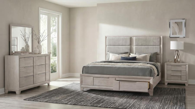 Farre 4-piece Bedroom Set Washed Grey
